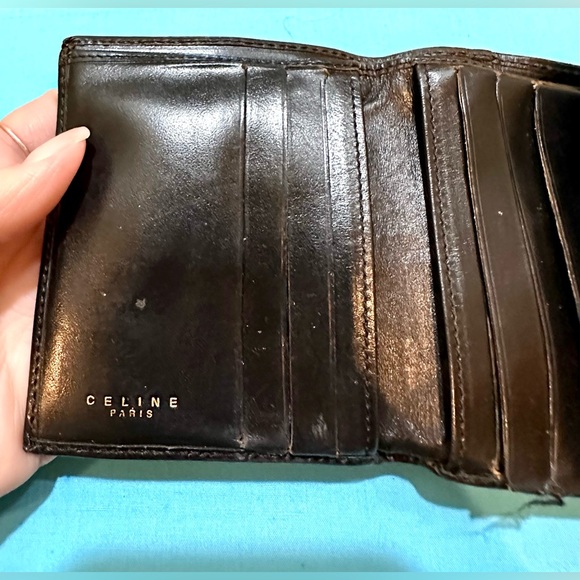 Vintage Celine Macadam Coated Canvas and Leather Triomphe Kisslock Wallet - Picture 14 of 16